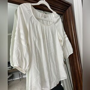 LOFT white blouse, size small, good condition
